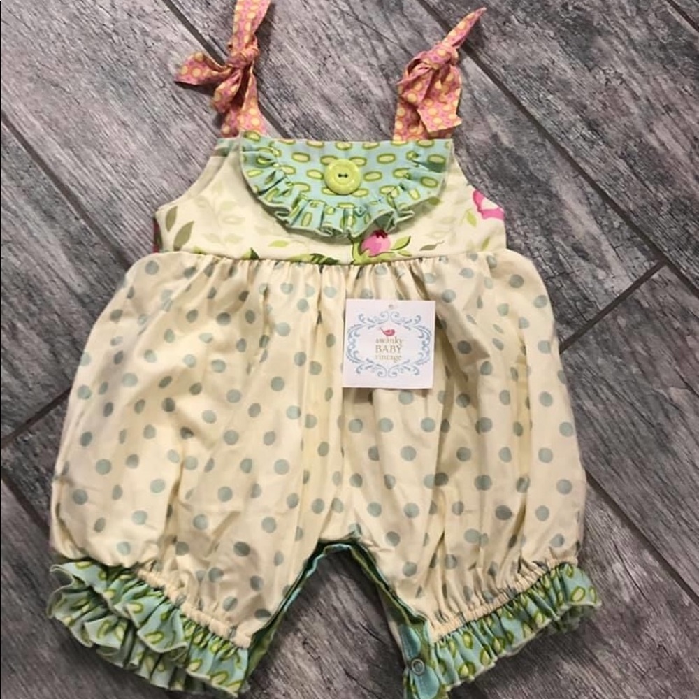Floral and Dots Romper